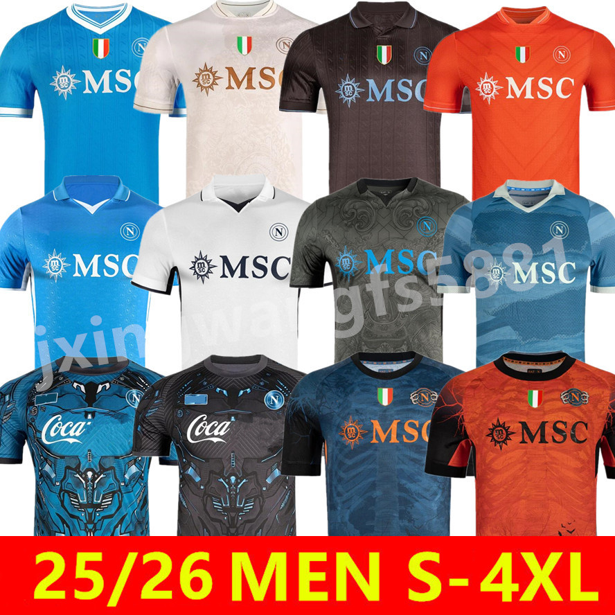 2025 2026 KVARATSKHELIA McTOMINAY Napoli Soccer Jerseys OSIMHEN NERES 24 25 26 Naples DE BRUYNE Di Lorenzo LUKAKU MERTENS VERDI MILIK special Men Football Shirts