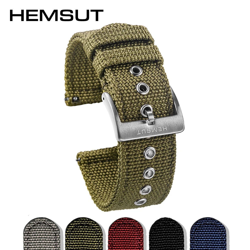 Hemsut High Quality Nylon Watch Bands Quick Release Movement Wrist Straps Military Breathable Waterproof 1824mm 251016
