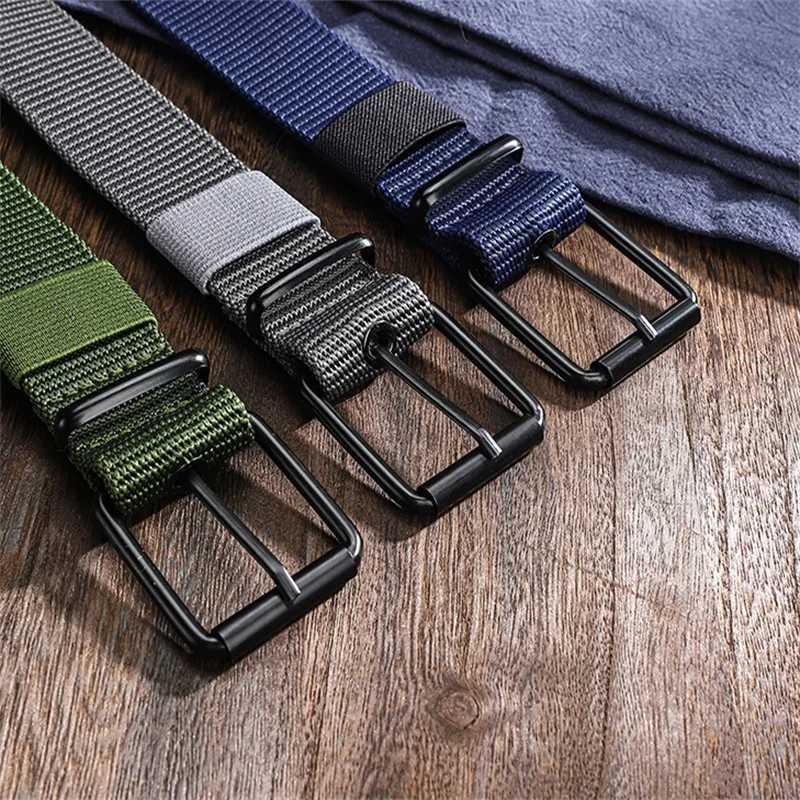 110120130cm Black Canvas Belt For Men Women Pin Buckle Leather Belt Womens Trendy Belt With Jeans Belt Outdoor Sports Belt W251018