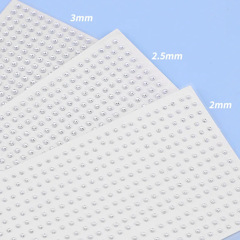 Mix 2mmm4mm Hair Pearls Stick on Self Adhesive Pearls Stickers Face Pearls Stickers for Hair Face Makeup Nail DIY Crafts 251015