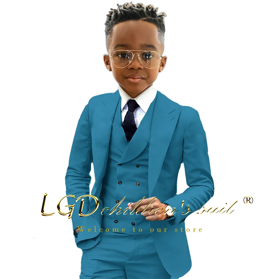 Boys 316 years old suit jacket trousers and vest 3piece tuxedo wedding party event childrens customized formal suit 251017