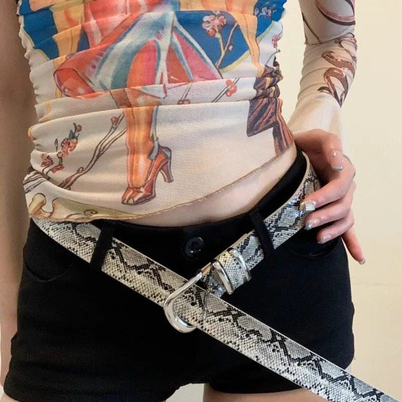 Fashion Leopard Print Snake Skin Versatile Belts for Women Adjustable Buckle Belt Soft PU Leather Belts Casual Jeans Decoration 251016