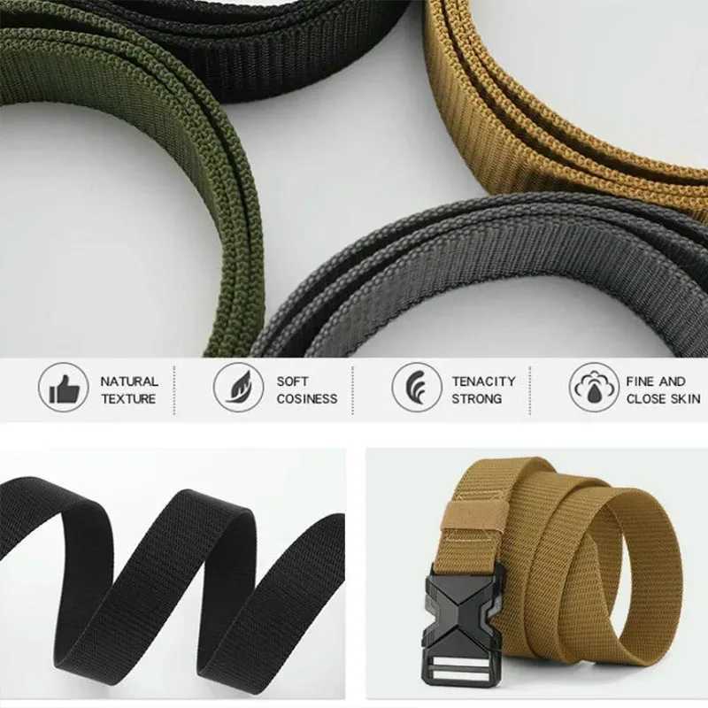 Newest Mens Belt Outdoor Tactical Belt Training Nylon Braided Casual Canvas Buckle Belt With Pants Jeans Belt Sport Mountaineer W251018