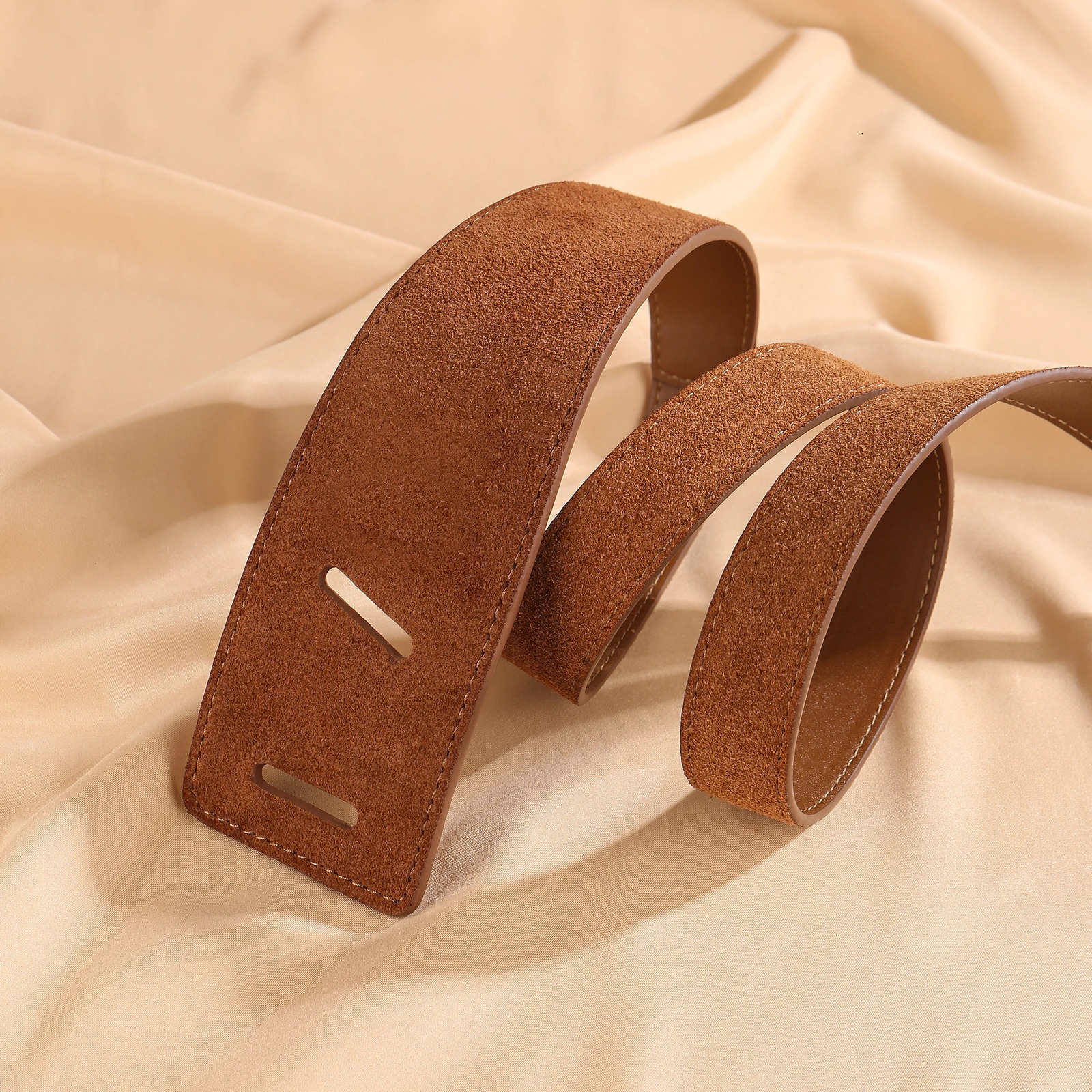 Suede Belt Ladies Soft Genuine Leather Knotted Strap Dress Accessories Gothic Retro Girdle Corset for Women 251016