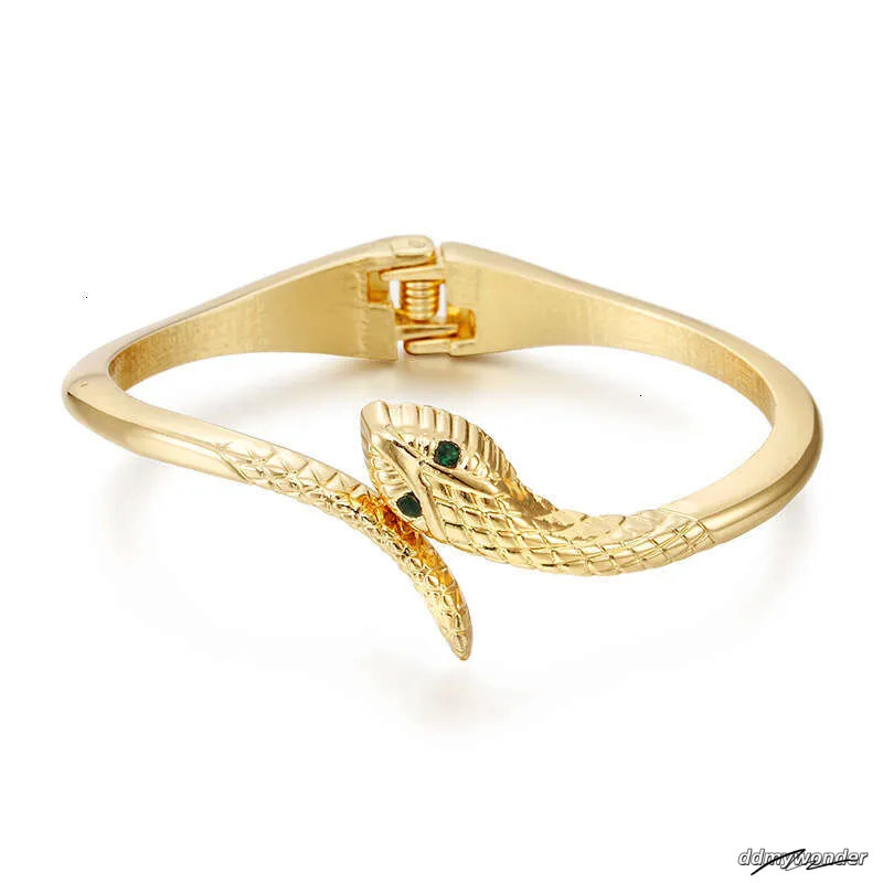 Gold-Plated Snake Bracelet - Fashionable Zinc Alloy Bangle For Women And Girls Ddmywonder