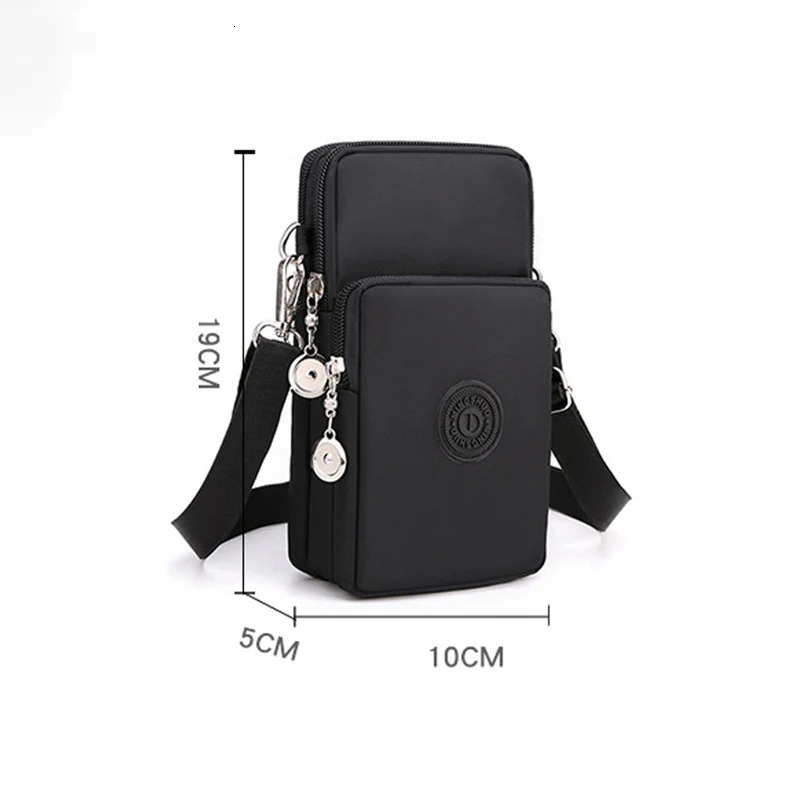 Women Mobile Phone Bag Nylon Cell Phone Bag Coin Purse Strap Shoulder Bag Small Crossbody Bags for Women Wallet Travel Purse 251014
