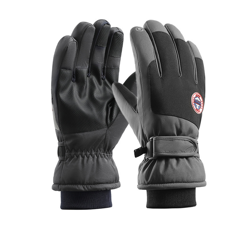 Ski Men Women Winter Gloves Fleece Lined Thickened Warm Outdoor Riding Motorcycle Touchscreen Waterproof Non-Slip