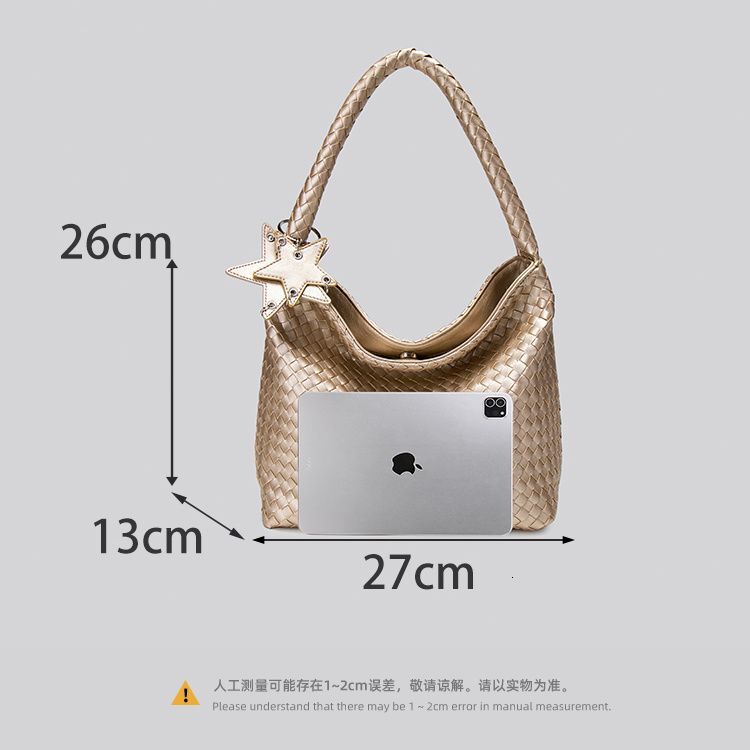 Luxury Brand Designer Bag Woven Single Shoulder Large Bag Extra Large Capacity Bucket Bag Lazy Style Tote Bag Travel Handbag