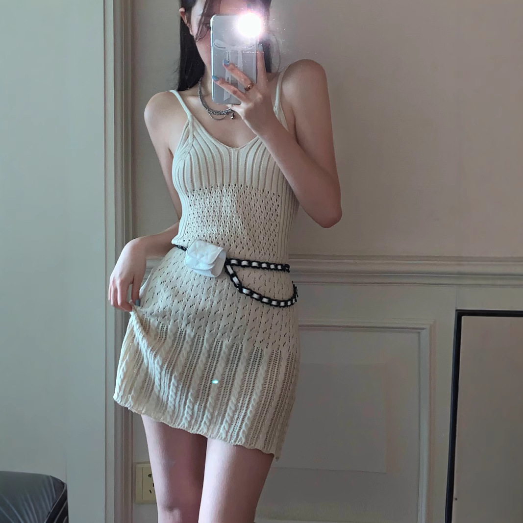 CCX07 suspender dress women's summer hot girl temperament skirt design niche slim skirt