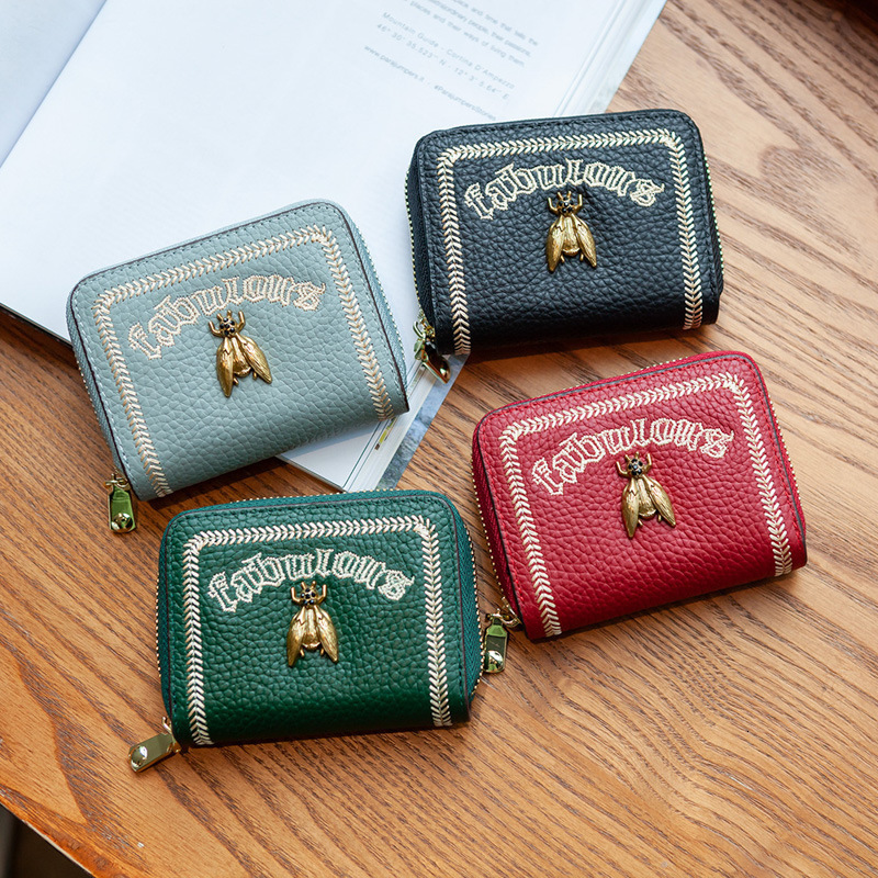 Luxury Brand Designer Bag High-End Little Bee Women's Card Holder Multi-Functional Large Capacity ID Card Clip Ins Small Exquisite Bank Card Hold