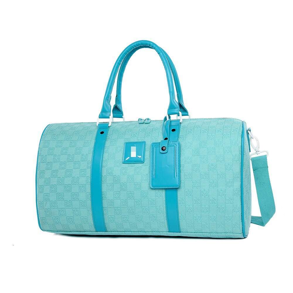 Vintage Checkerboard Fabric Large Capacity Flying Man Single Shoulder Crossbody Handbag Gym Travel Student Bag