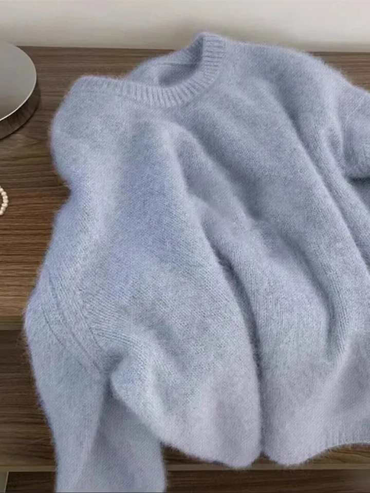 Autumn O Neck Knitted Sweaters Women Winter Soft Warm Casual Solid Pullovers Y2K Loose Simple All Match Female Jumpers 251015