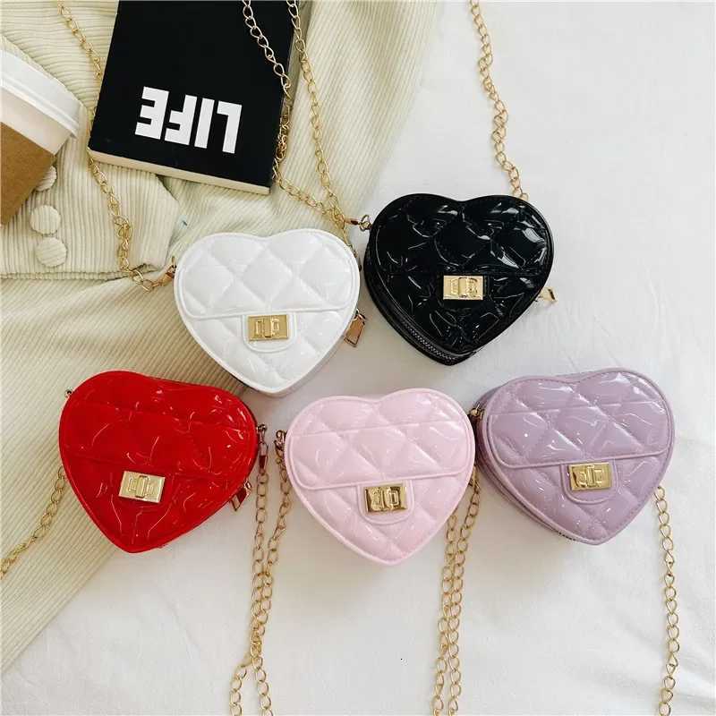 New Childrens Love Bags Fashionable Jelly Shoulder Bag Designer Chain Crossbody Bag Mini Cute Coin Purse Z251018