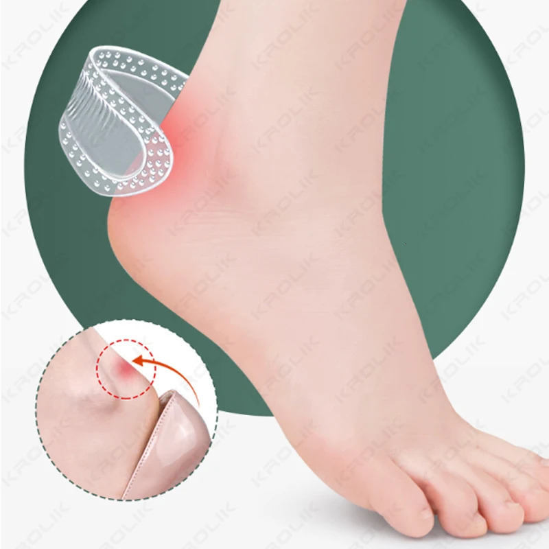 2pcs GEL Heel Protectors Women Silicone Cushion Foot Care Products Non Slip Shoe Pads for High Heels Adjustable Size Insoles 251013