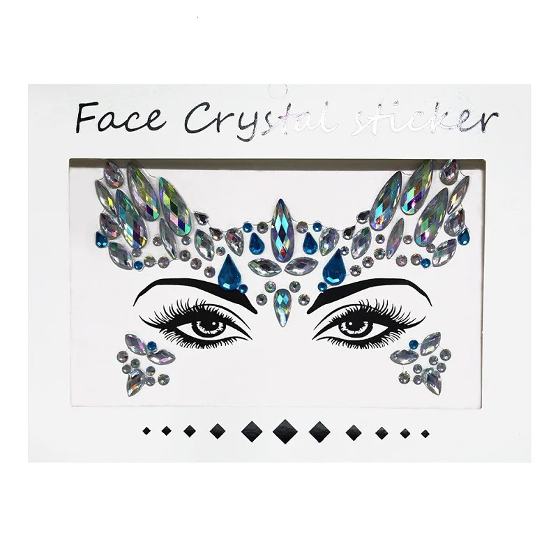 3D Rhinestone Bright Face stickers for festival Glitter Makeup Jewelry Sticker on Face crystals Gems jewels diamonds decoration 251015