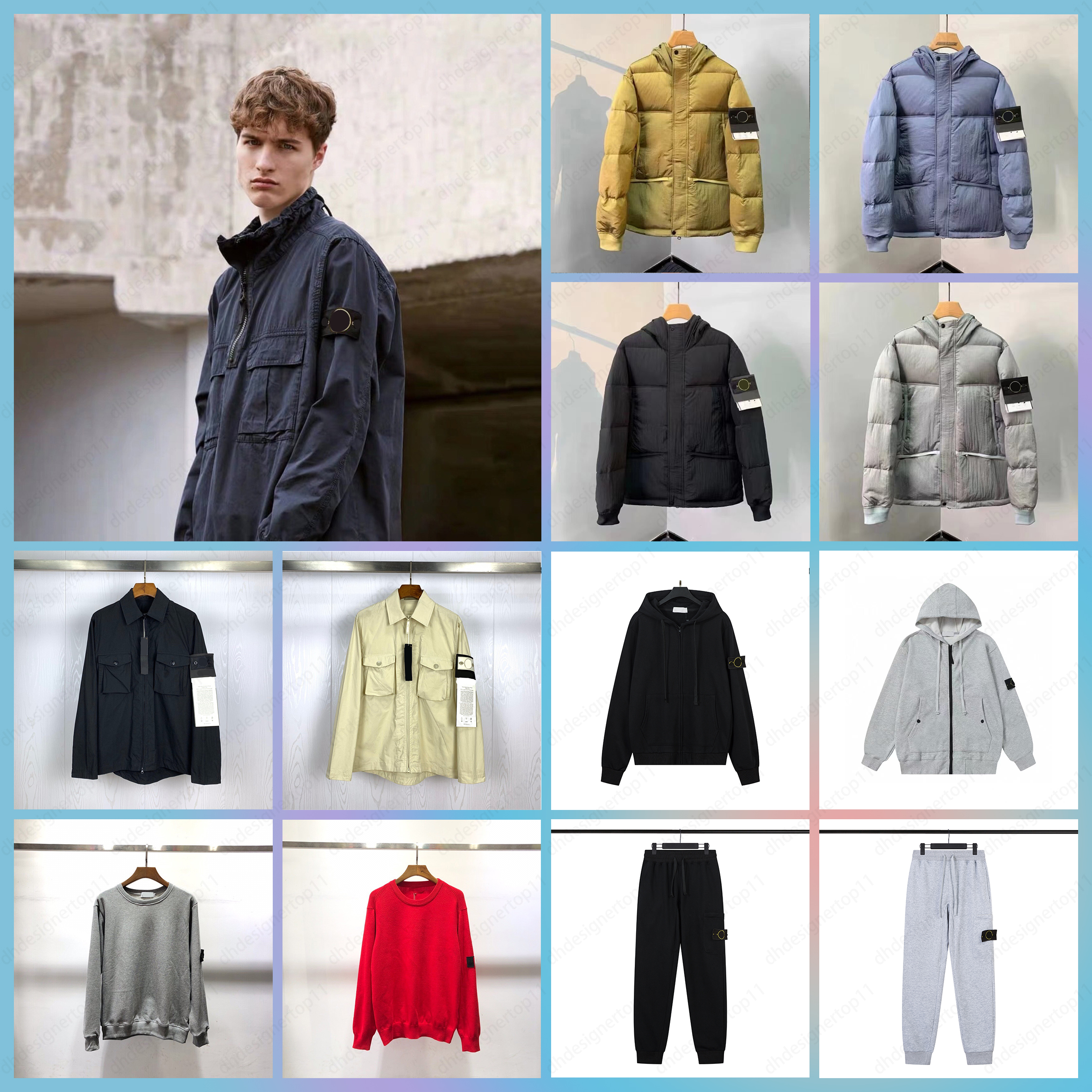 Designer puffer Mens jumper badge stones sweatshirt hoodie men cargo pants pull Pullover tracksuit Autumn Hoodies Womens Long Sleeve Sweater islands M 2XL