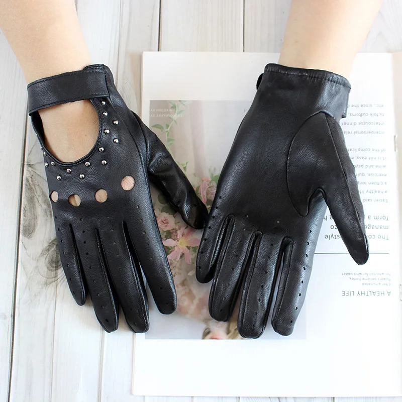 Summer Leather Driving Driver Full Finger Gloves Women Unlined Thin Fashion Spring and Autumn Motorcycle Riding Sheepskin Gloves 251015