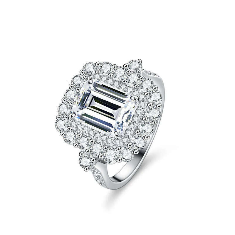 2024 New Luxurious Bridal S Sterling Sier Engagement Ring Elegant Pear Cut 4Ct VVS Moissanite Dias Classic