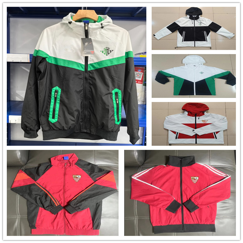 2025 2026 windbreaker half zipper Real Betis Sevilla adult tracksuit jacket soccer jersey 25 26 tracksuit training Half pull long sleeve zipper sets kit