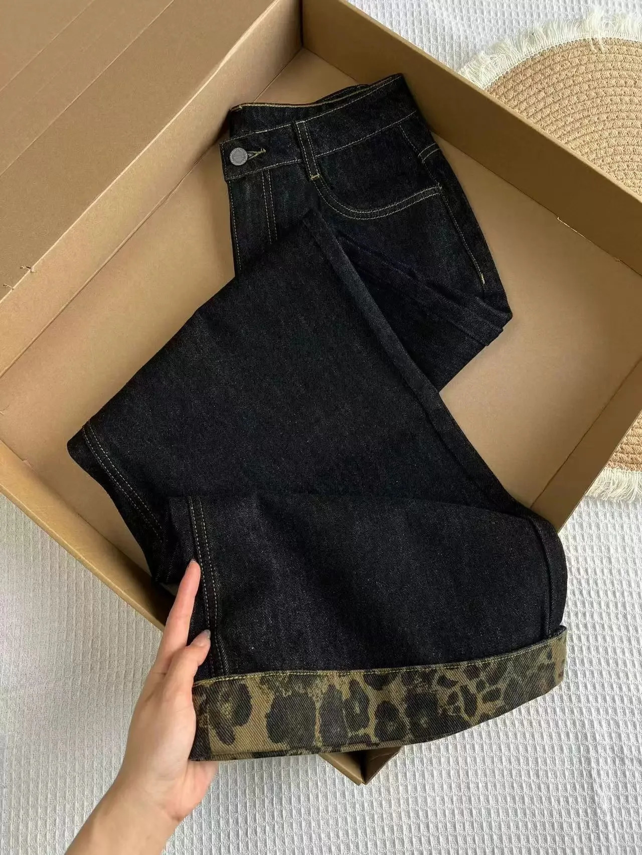 Streetwear Women Jeans Bottoms Pantalon Femme High Waist Vintage Straight Y2k Wide Leg Pants Casual Chic Denim Trousers 251015