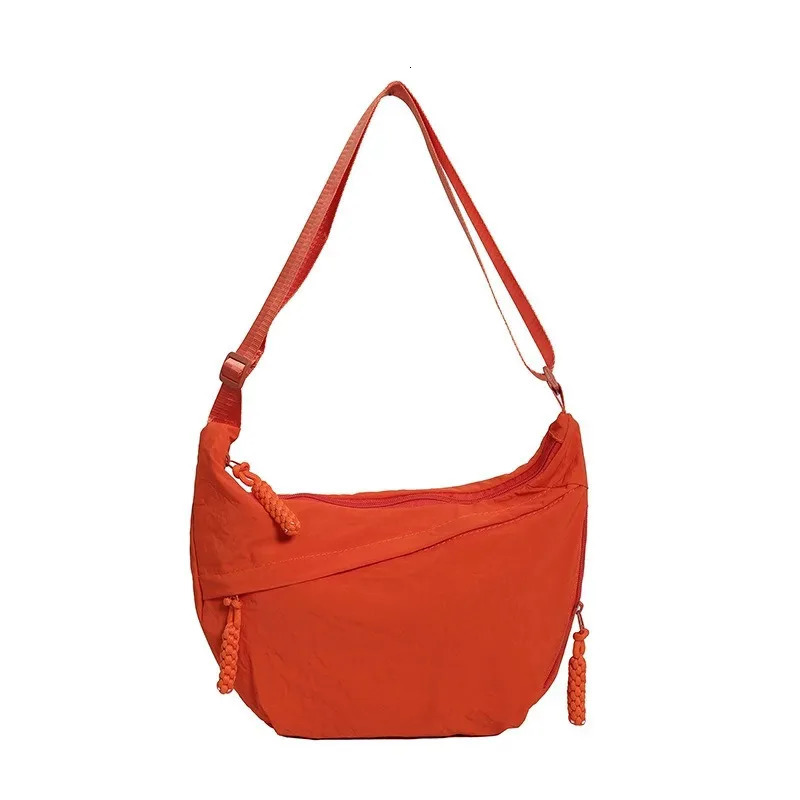 Solid color trendy shoulder bag personalized multifunctional canvas bag daily minimalist dumpling bag 251014