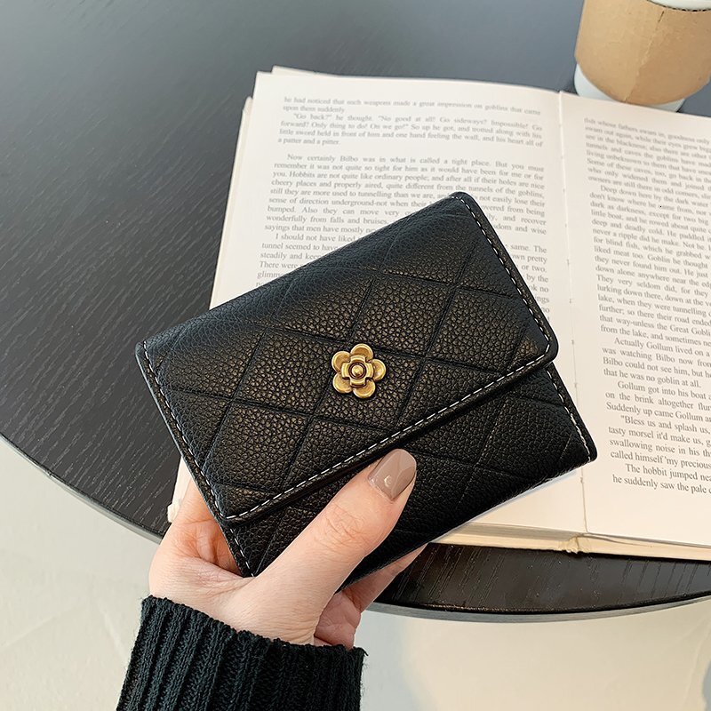 Luxury Brand Designer Bag Wallet Women's Short 2025 New Niche Design High-End Small Diamond Wallet Multi-Card Coin Purse Women