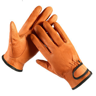 Men's Labor Protection Gloves, Fingered, Made of Sheepskin, Durable, High Temperature Resistant