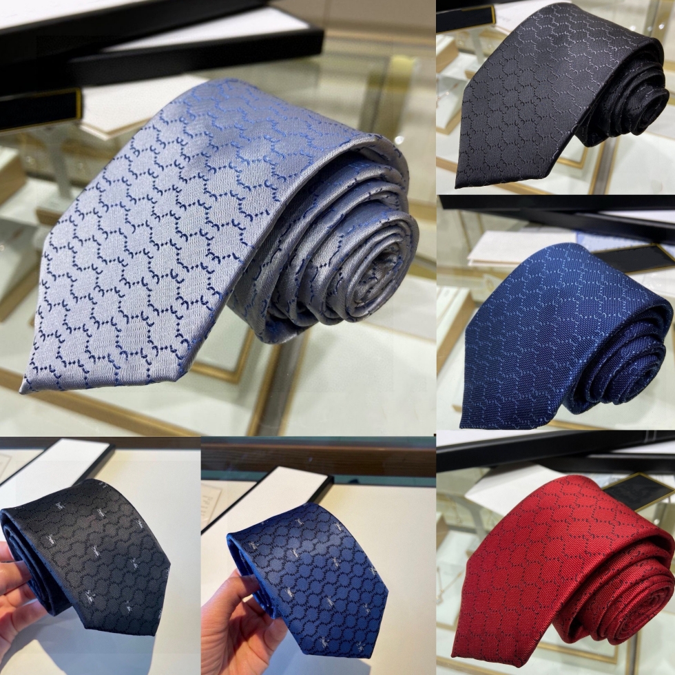 Designer tie Men for Silk Necktie Plaid Black Jacquard knitted Letter Fashion Leisure Business Party wedding Formal Events suit Ties