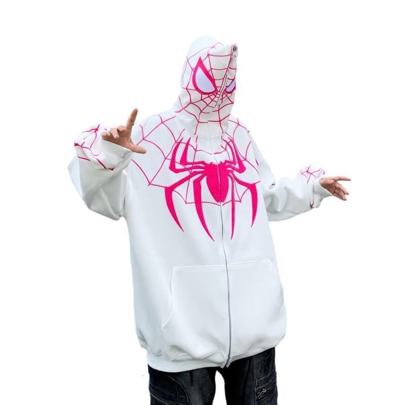 2025 Autumn New Hip Hop Spider Man Sportswear Couple Fashion American Designer Niche Hoodie Fashion Hot Selling Open Top