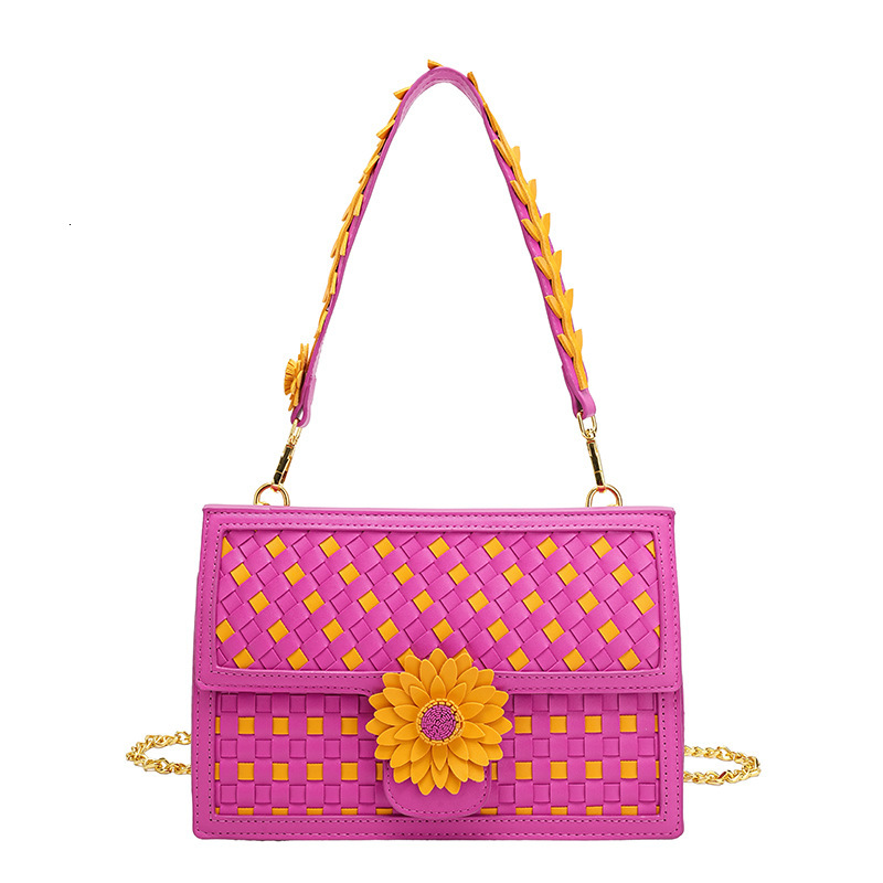 Luxury Brand Designer Bag 2025 Jelly Bag Casual Hollow Out Bag Small Bag Chain Crossbody Bag Woven Fashion Single Shoulder Bag Versatile