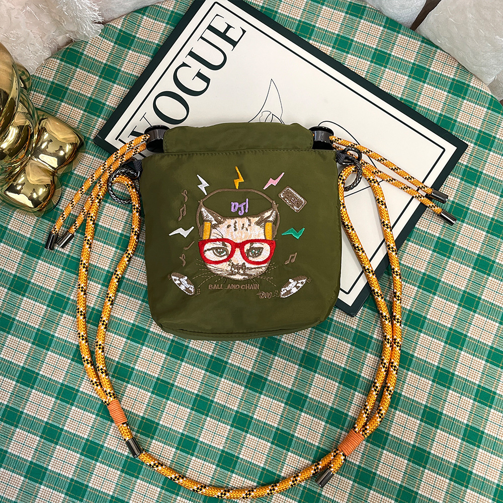 Designer style embroidered women's crossbody bag cartoon bag cute multifunctional portable women's fashionable crossbody bag
