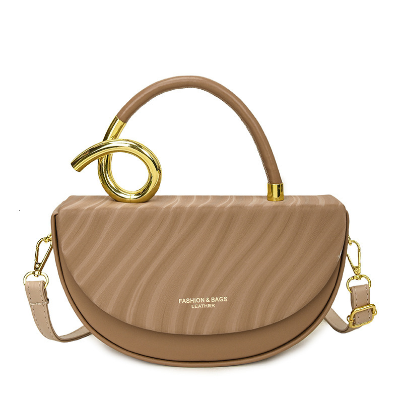 Luxury Brand Designer Bag 2025 New Half-Round Saddle Bag Fashion Niche Design Crossbody Bag Versatile High-End Feel Women's Box Bag