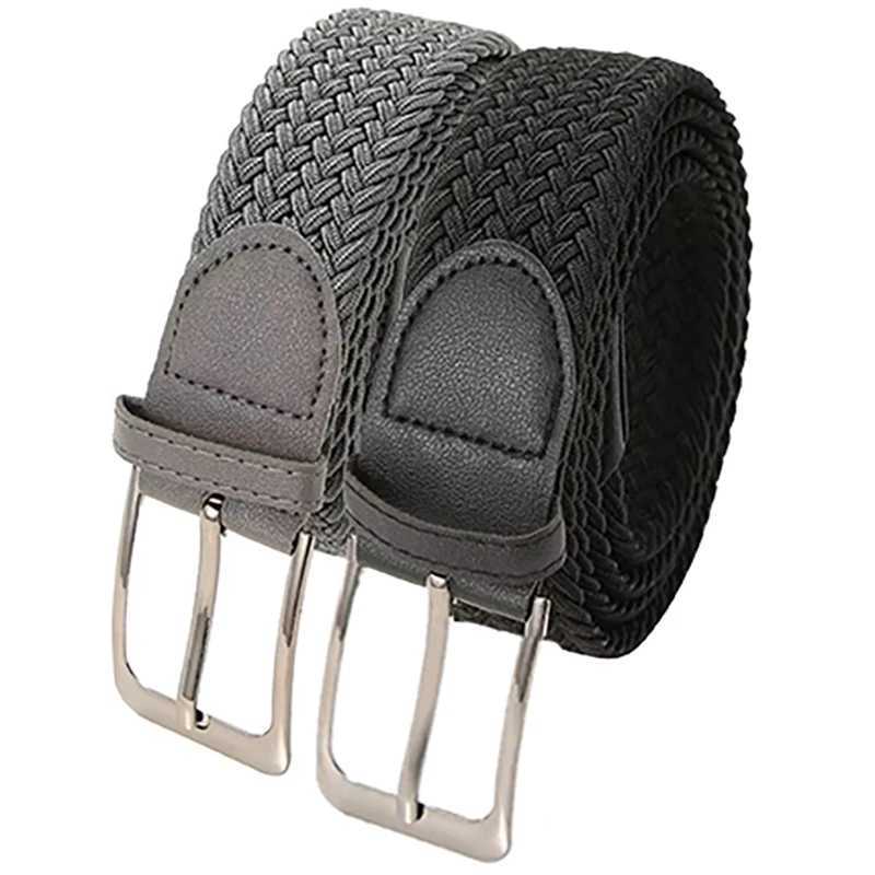 Stretch Canvas Pin Buckle Trouser Belts Plus Large Size 130 140 150cm Elastic Woven Belt Casual Women Mens Punched Waist Straps W251018