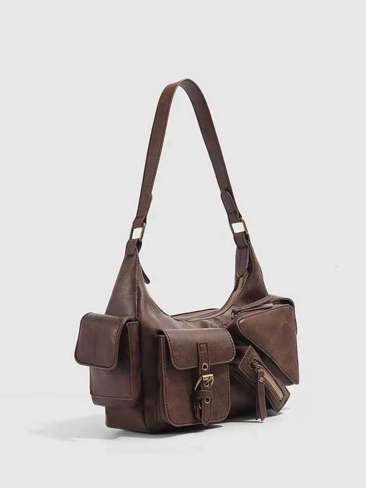 JIAERDI Retro Y2k Underarm Bag Purse Women High Street Leather Chic Brown Handbag Ladies Vintage Shoulder Bags Bolsos De Mujer Z251018