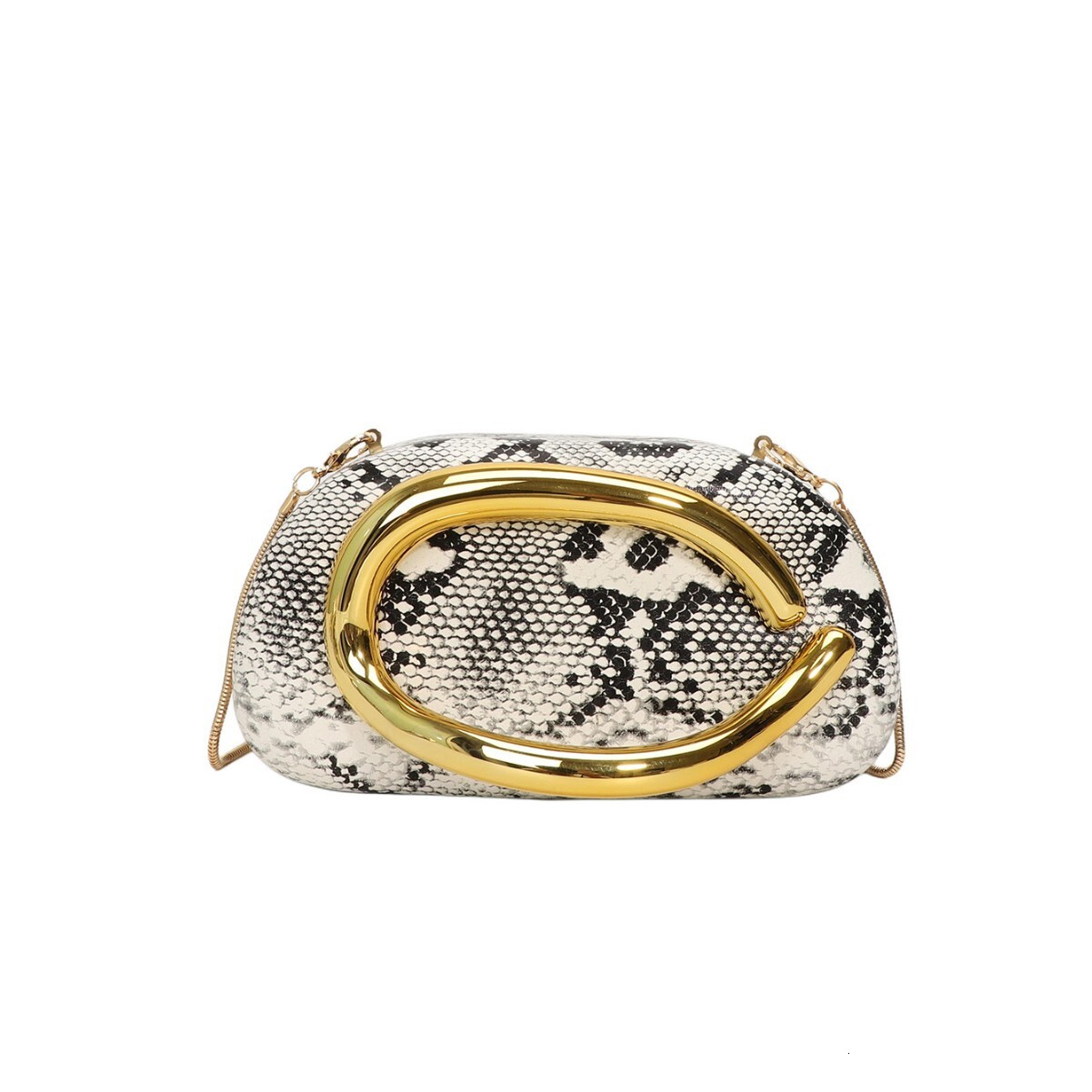 Luxury Brand Designer Bag Hot Selling Metal Chain Letter Box Bag 2025 New Crossbody Shoulder Women's Bag Fashion Leopard Print Evening Bag