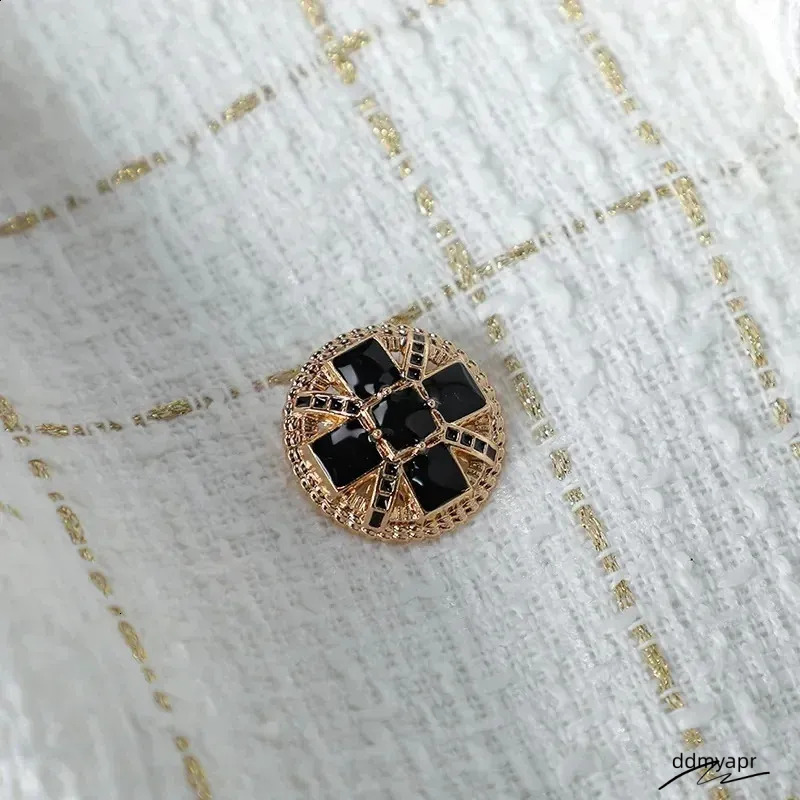 Ladies Jackets: ddmyApr Elegant White Suit Autumn Winter Wool Tweed Jacket, Casual Small Fragrance Outwear, Temperament Blazer Female Top