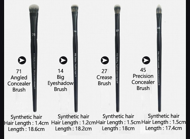 51626pcsset Black Powder Makeup Brushes Angled Sculpting Foundation Face essential cosmetic tools Eyeshadow Eye Make Up Brush 251015