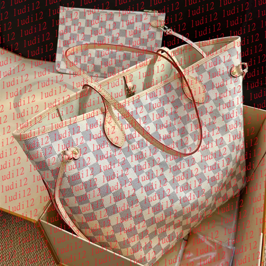 10a Top quality Double Up Bag neverfulltote Designer Bag shopping bag Womens crossbody shoulder bag leather mirror quality handbag Luxury bag 2PCs Tote travel Purse