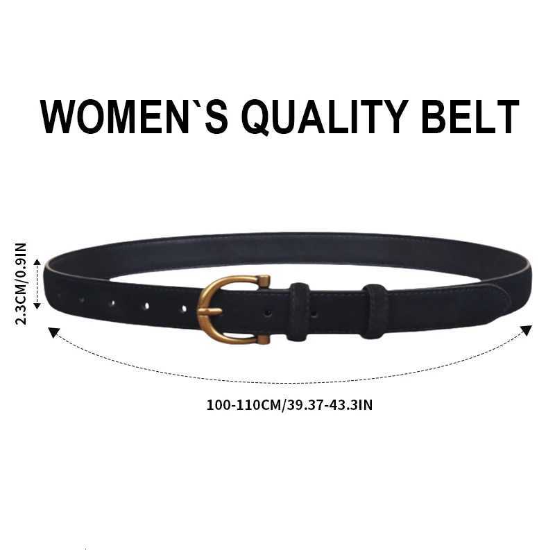 Gifts Luxury Design Suede Leather Belt Trendy Casual Business Waist Strap Versatile Pin Buckle Waistband W251018