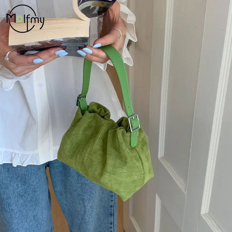 Women Crossbody Bag Adjustable Strap Women Suede PU Leather Shoulder Handbags Bucket Bags for Travel Work Autumn and Winter 251104