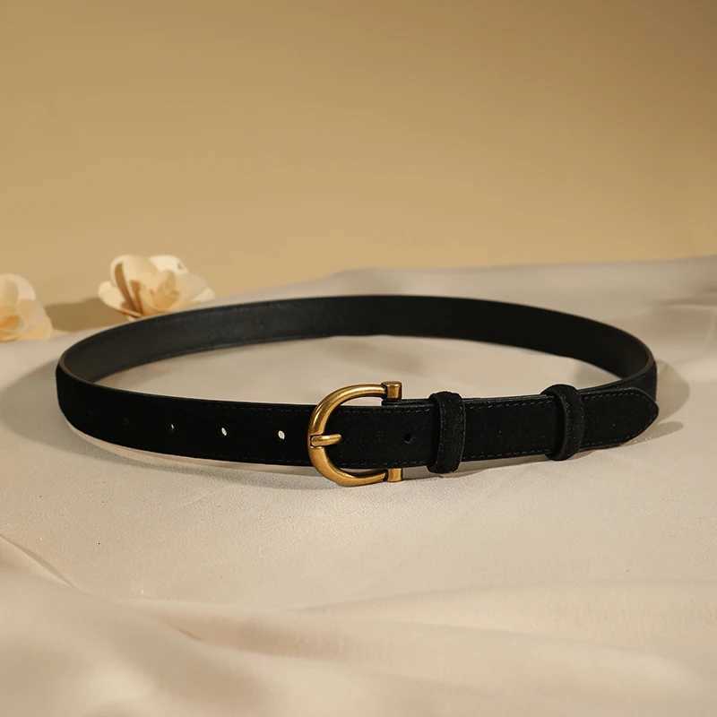 Luxury suede belt for women Stylish Leather belt Gold pin buckle Cow Leather Branded belt Clothing accessories women belt W251018