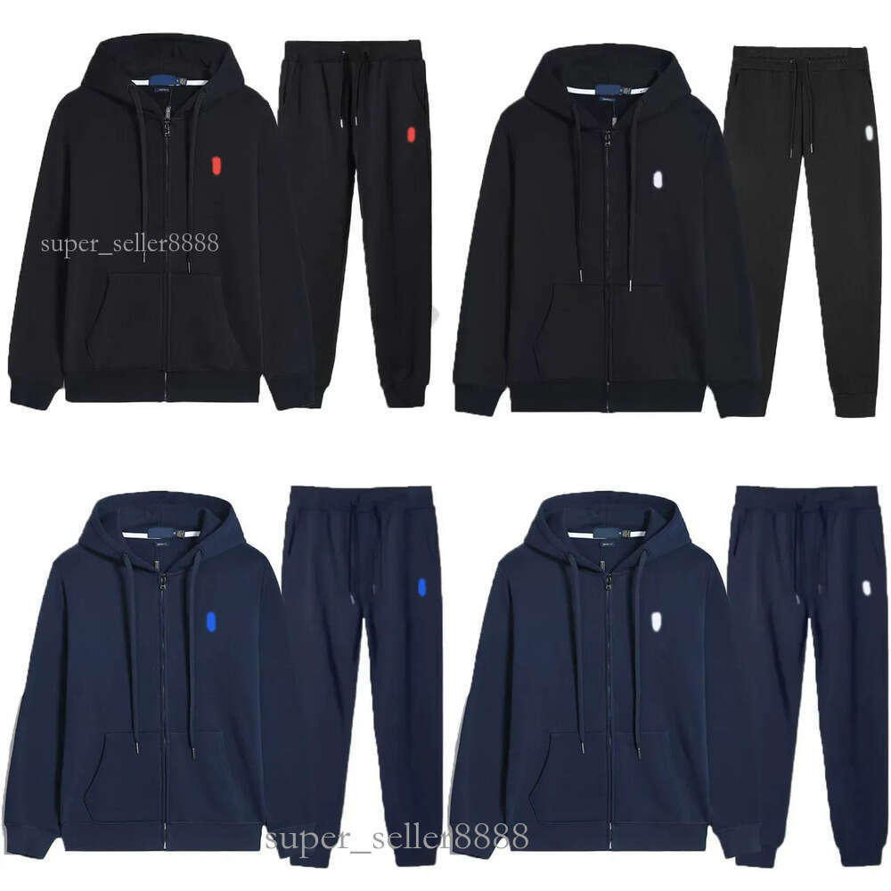 Designer Mens Jacket Fashion Embroidery Tracksuits Luxury Winter polo Design Sweatshirt+Pant warm Sports Suits Jogging Streetwear Outfits Sets