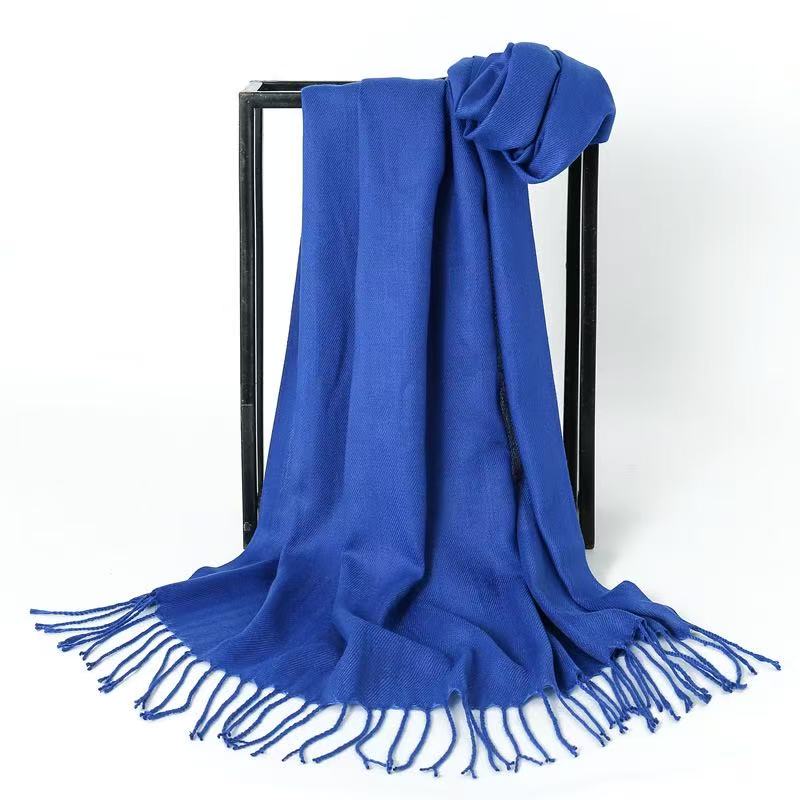 Y2086 cotton and linen Korean style solid color scarf women's summer shawl