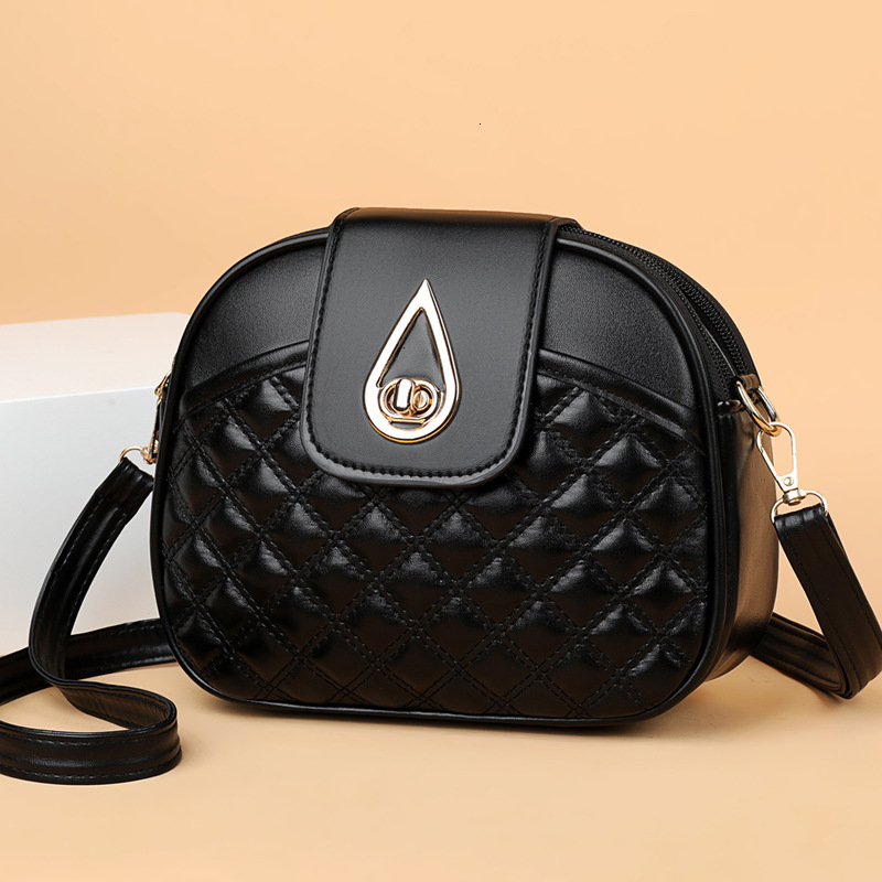 Luxury Brand Designer Bag 2025 New Trendy Spring And Autumn Fashion Versatile Light Luxury Quilted Three-Layer Single Shoulder Crossbody Small Round B