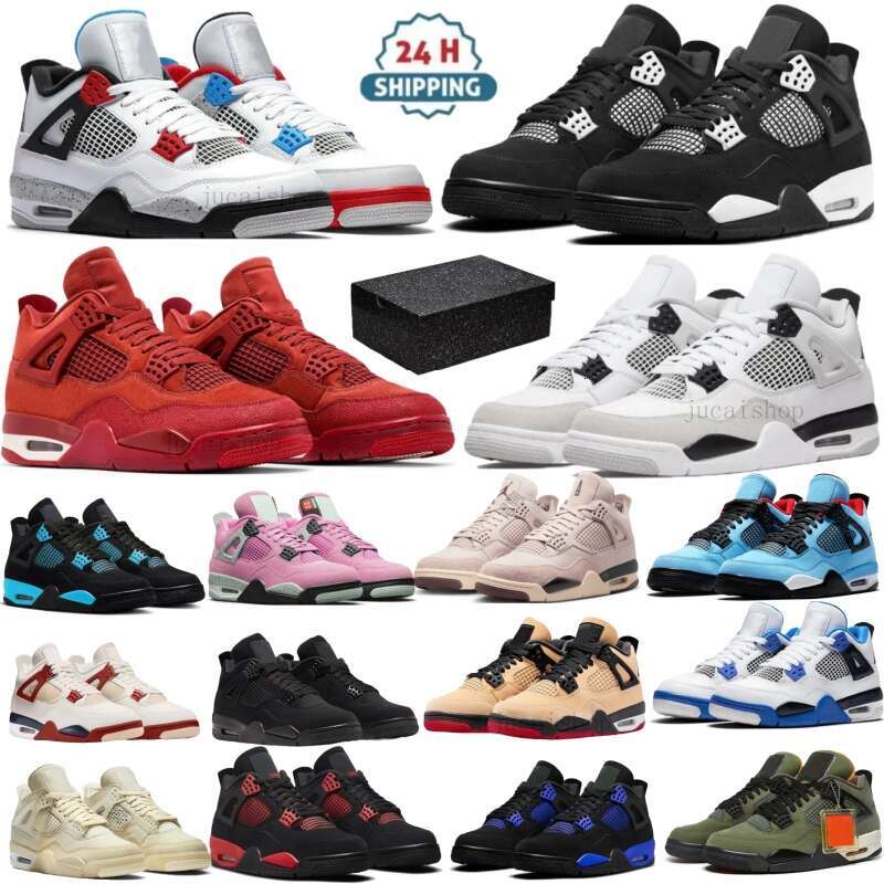 Designer shoes 4 White Military 4s Black bred reimagined red cement Pine green Craft Photon Dust mens casual sneakers womens outdoor sports trainers size 36-50