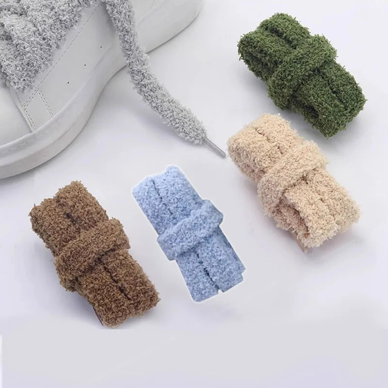 Women Casual Canvas White Flat Shoes Laces Strings Accessories 22cm width 1 Pair Cute Plush Sneakers Shoelaces Men 251013