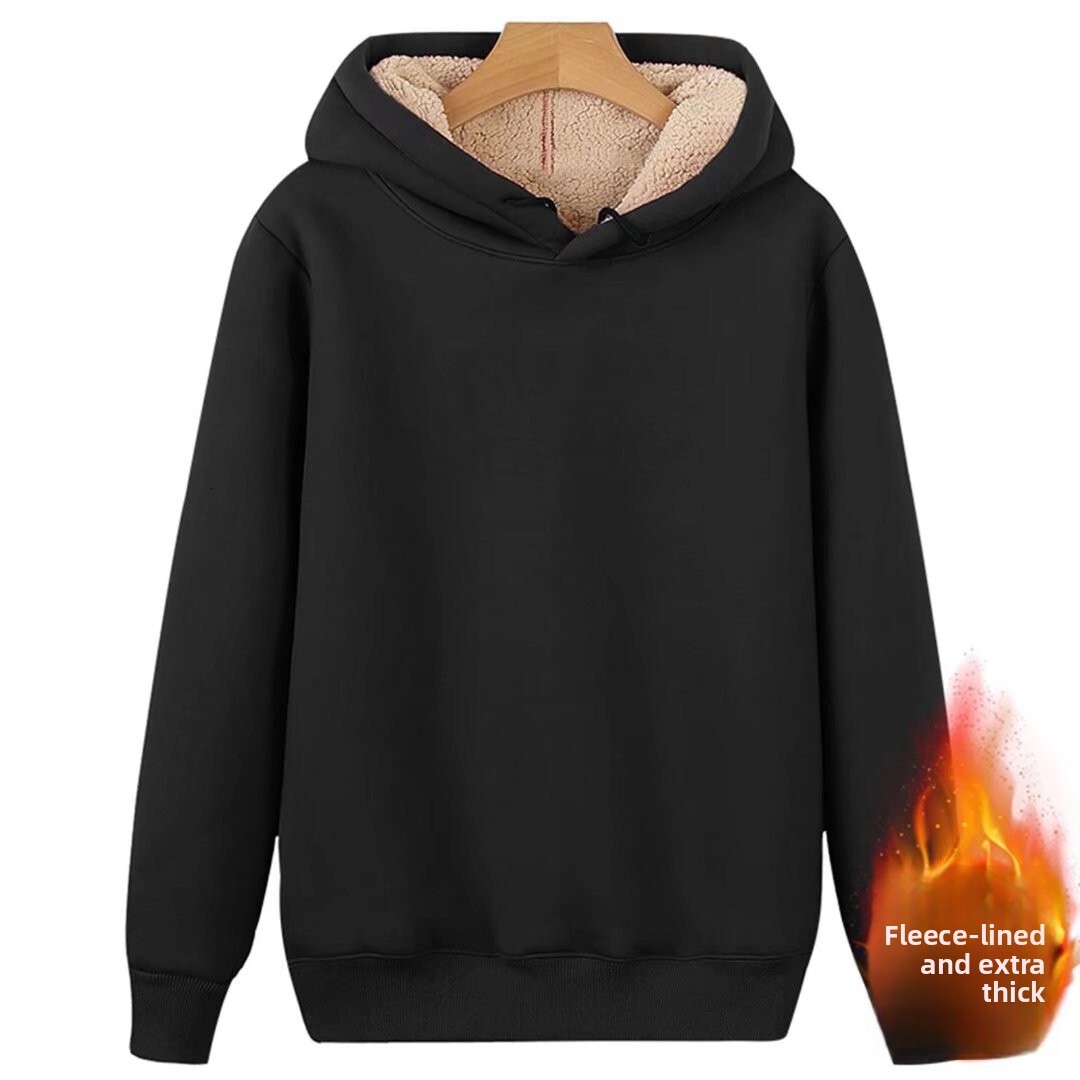 Lamb Wool Designer Hoodie Jacket Tracksuit Men Polo Veste Coat Sweatshirt Set For Men Winter Fleece Lined Thickened Hooded Sportswear Casual Cardigan 