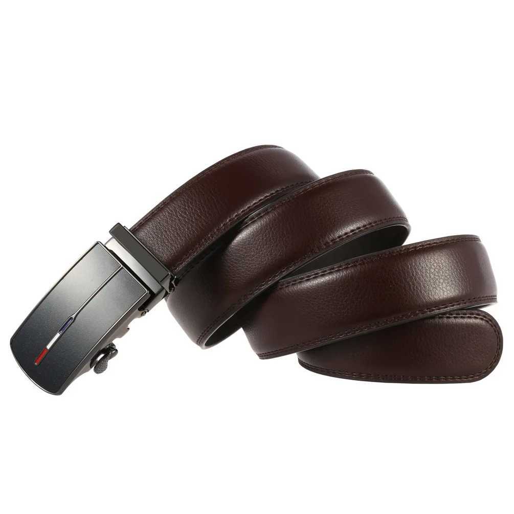 Cowskin Belt Men High Quality Leather Belts Strap Male Metal Automatic Buckle Belt for Men Formal Luxury Waistband Strap W251018