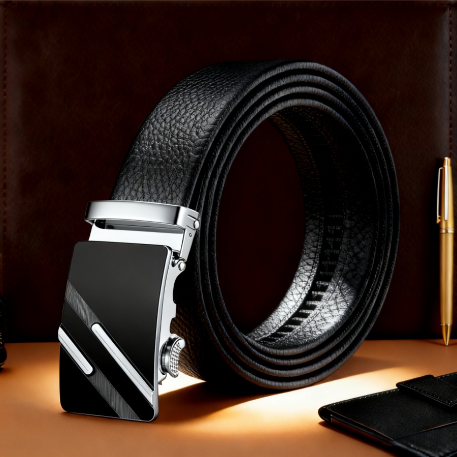 Chic Unisex Elegant Leather Straps With Smart Fastening System: A Versatile Grooming Item Suitable As An Impressive Father's Day Offering