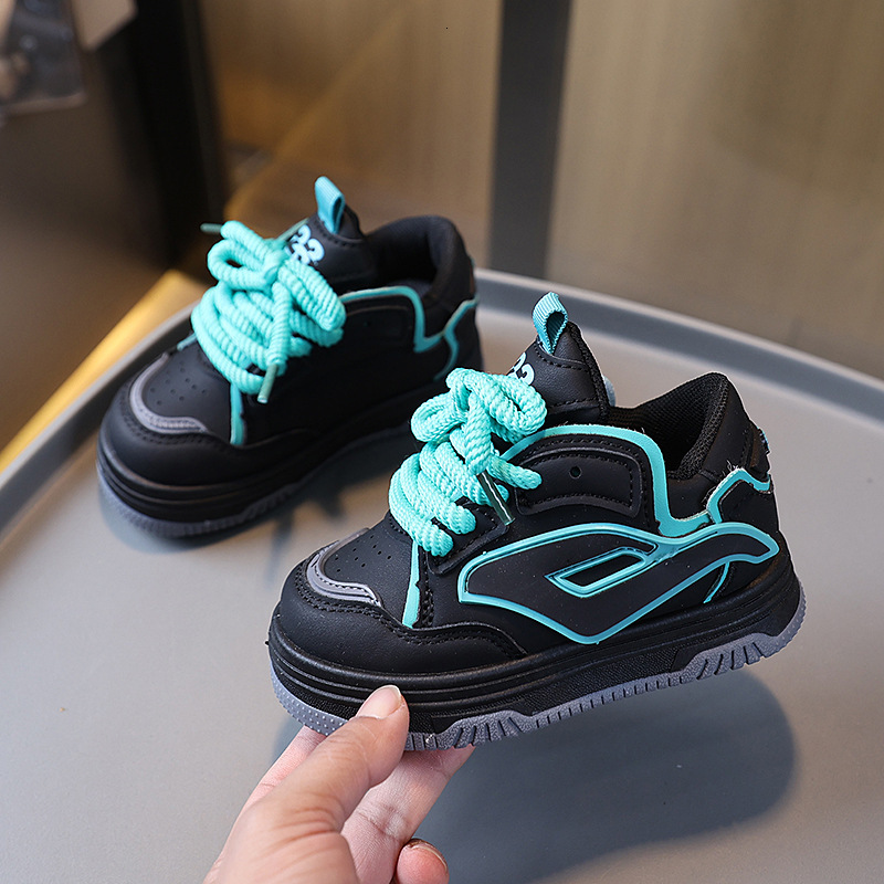 New children's sports shoes for boys and girls with campus style, high top soft soled casual shoes, outdoor trendy designer shoes